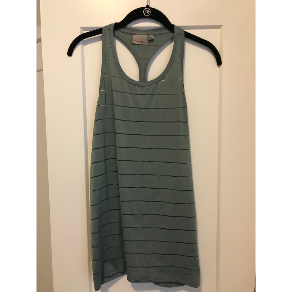 Athleta High Neck Stripe Chi Tank- size M
